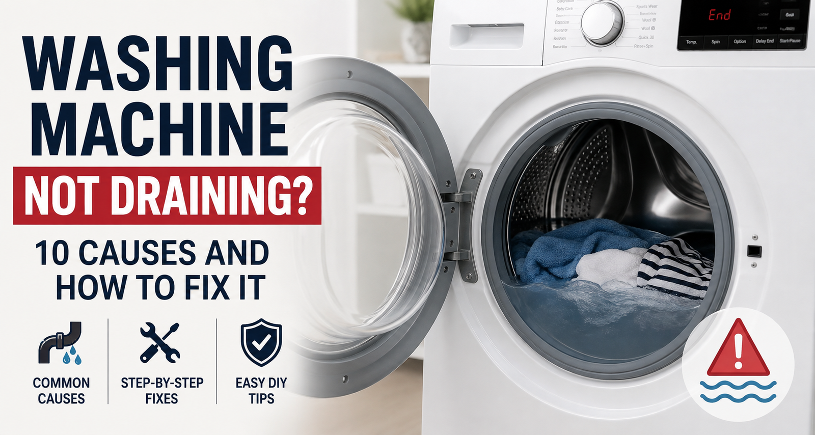 Washing Machine Not Draining? 10 Causes and How to Fix It
